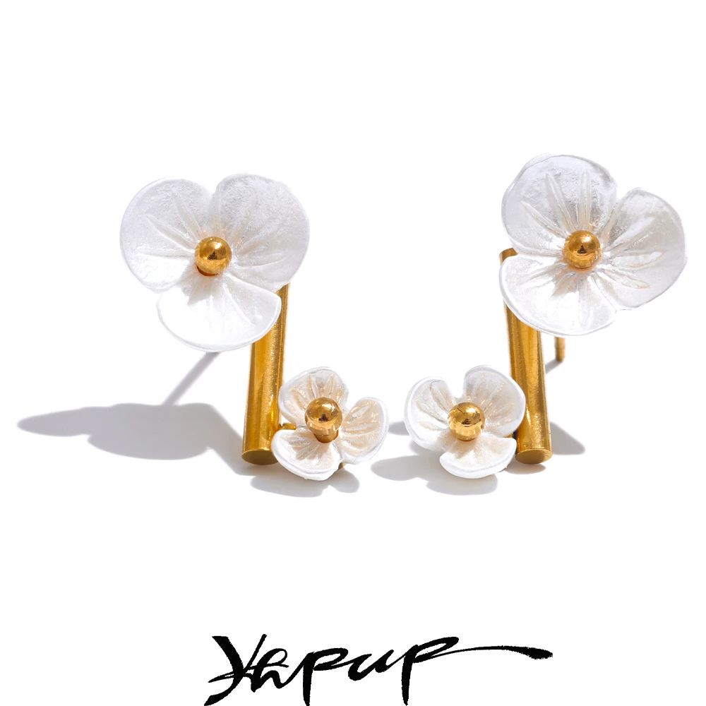Yhpup Stud Earrings Stainless Steel