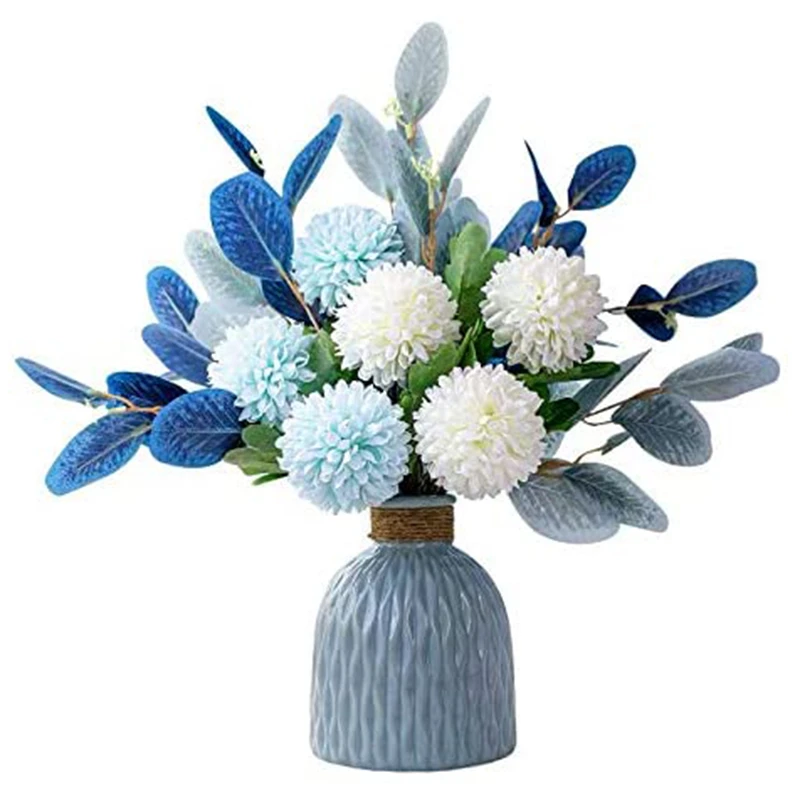 Artificial Flower And Vase Hydrangea Arrangement, Used For Home Office Party Wedding Table Di 限定特価