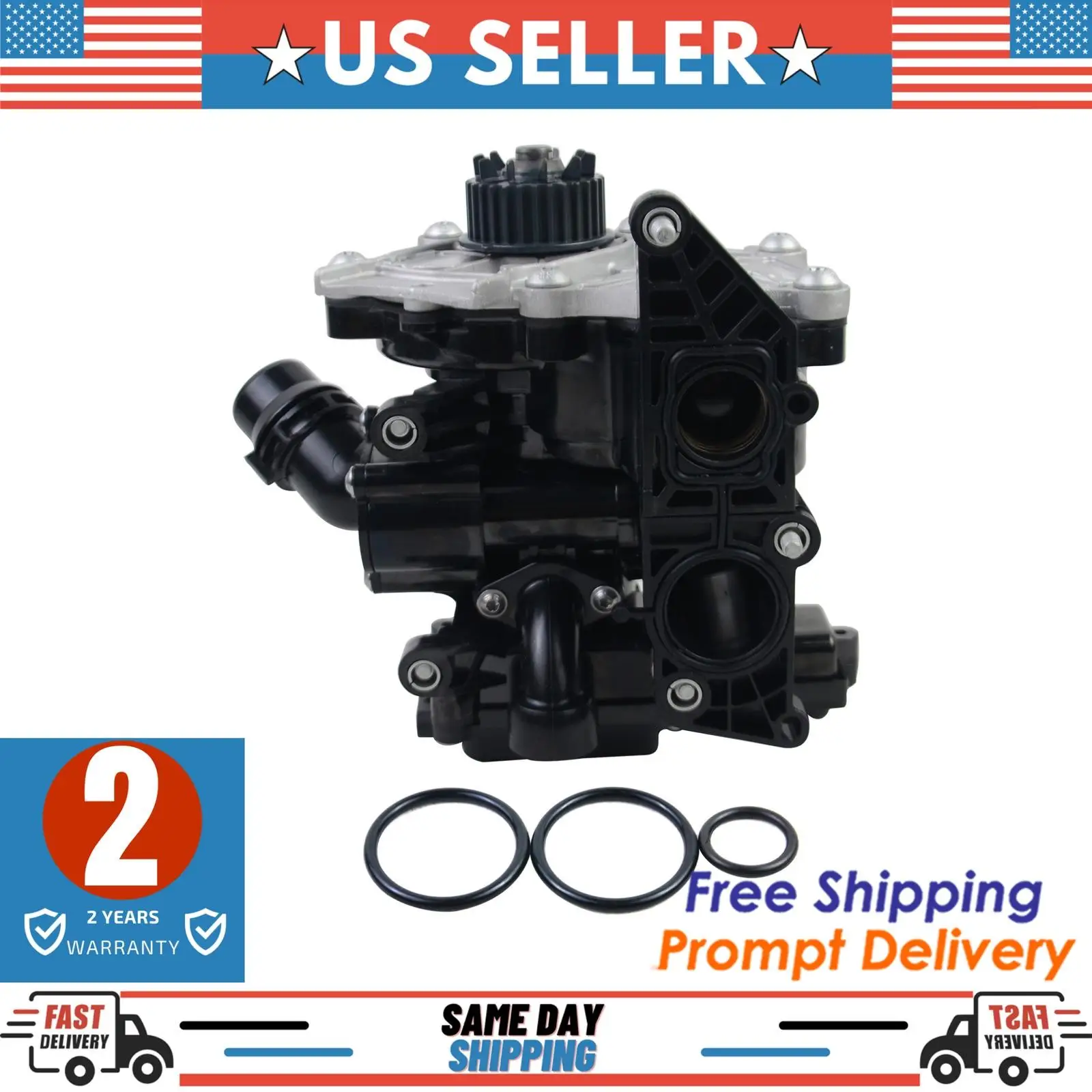 AP01 NEW Electronic Water Pump Thermostat Housing Assembly For VW Golf