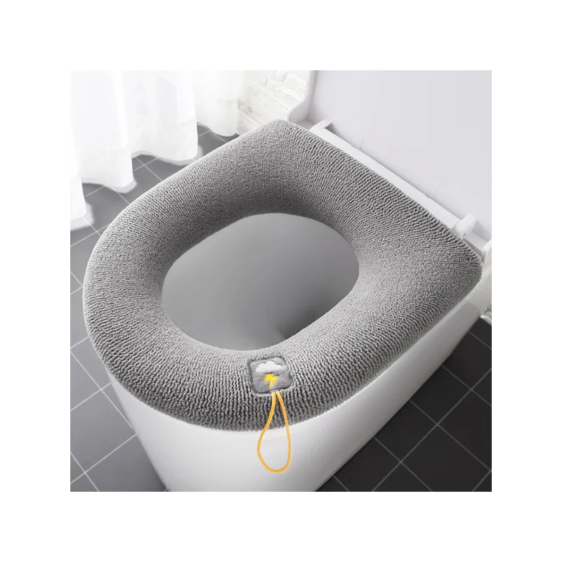 

Thickened Toilet Cushion Winter Soft Washable Common Nordic Toilet Seat Pads Household Bathroom Lavatory Cover Set Pedestal
