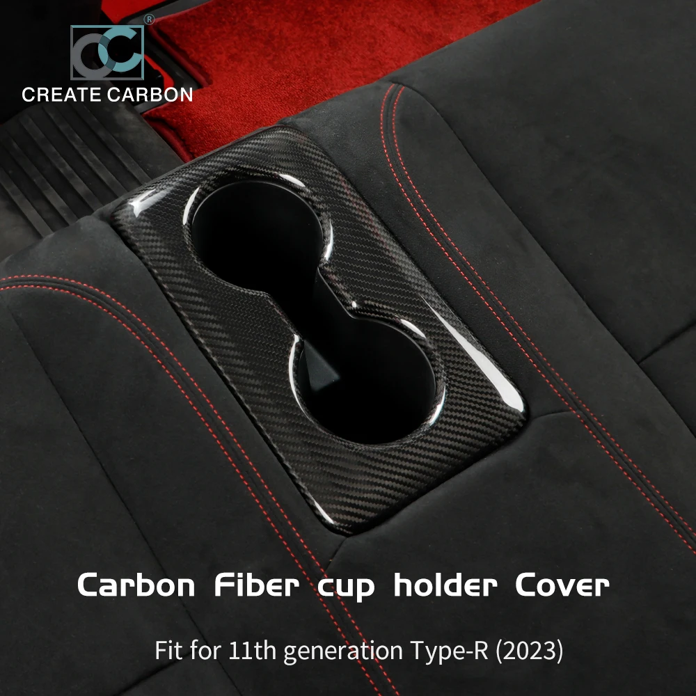 Carbon-Fiber-Rear-Seat-Water-Cup-Slot-Decorative-Cover-Fit-for-11th-Gen ...
