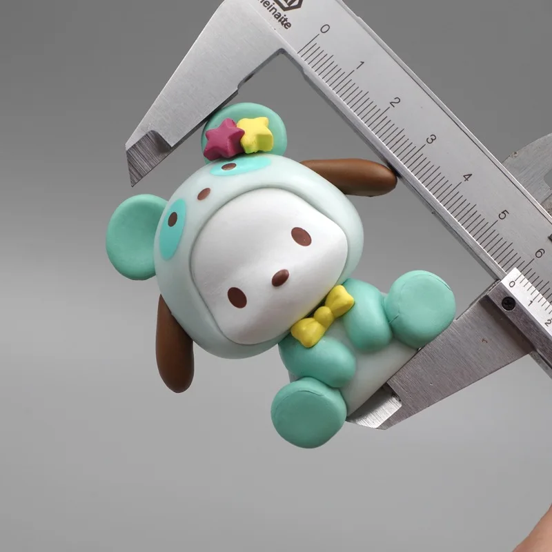 Kawai Anime Figure My Melody Kuromi Cosplay Zoo Series Sheep Doll KT Cat Pochacco DIY Birthday Cake Decor Gift Desktop Ornament