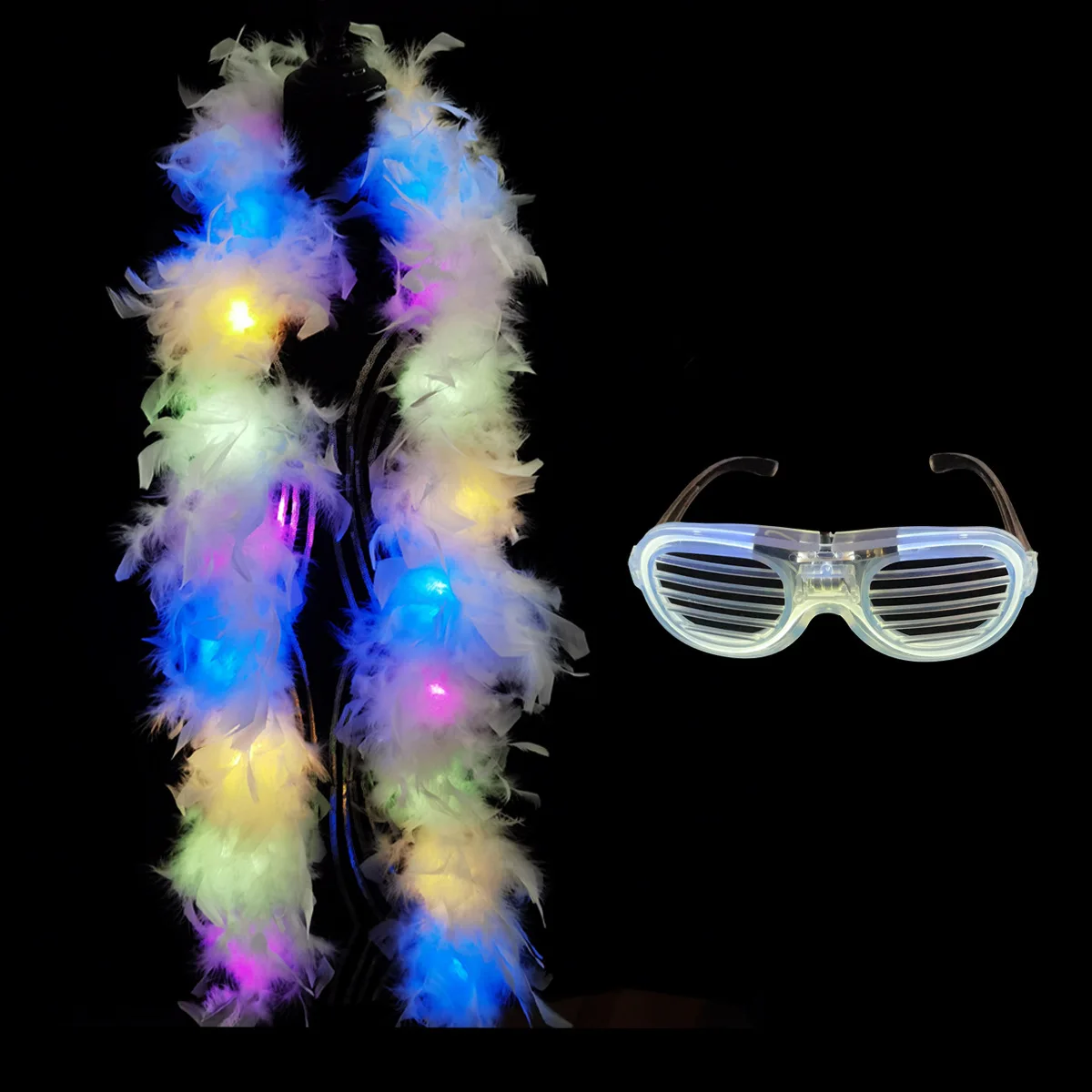 Glowing Feather Boa LED Lights Boas Scarf for Party Wedding Costume Tree  Home Decoration Halloween Christmas Tree Party Decor - AliExpress