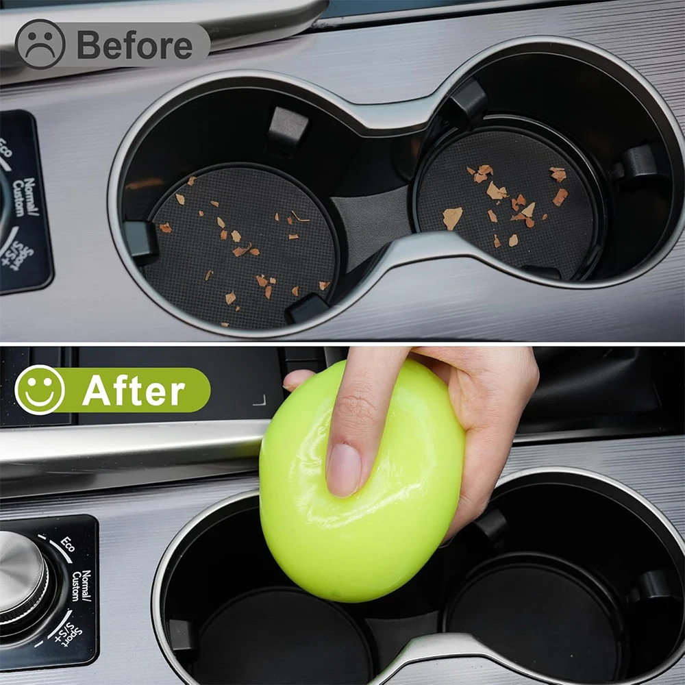 2pcs Car Cleaning Gel Dirt Dust Remover for Air Vent Keyboard Gap Antibacterial and Universal Magic Mud for SKODA Fabia Leon