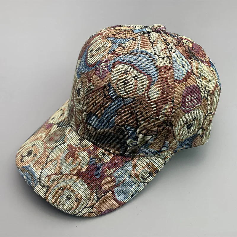 

Light Luxury Comfort Wow Cartoon Ladies baseball cap Cotton cute woven sports breathable sun hat