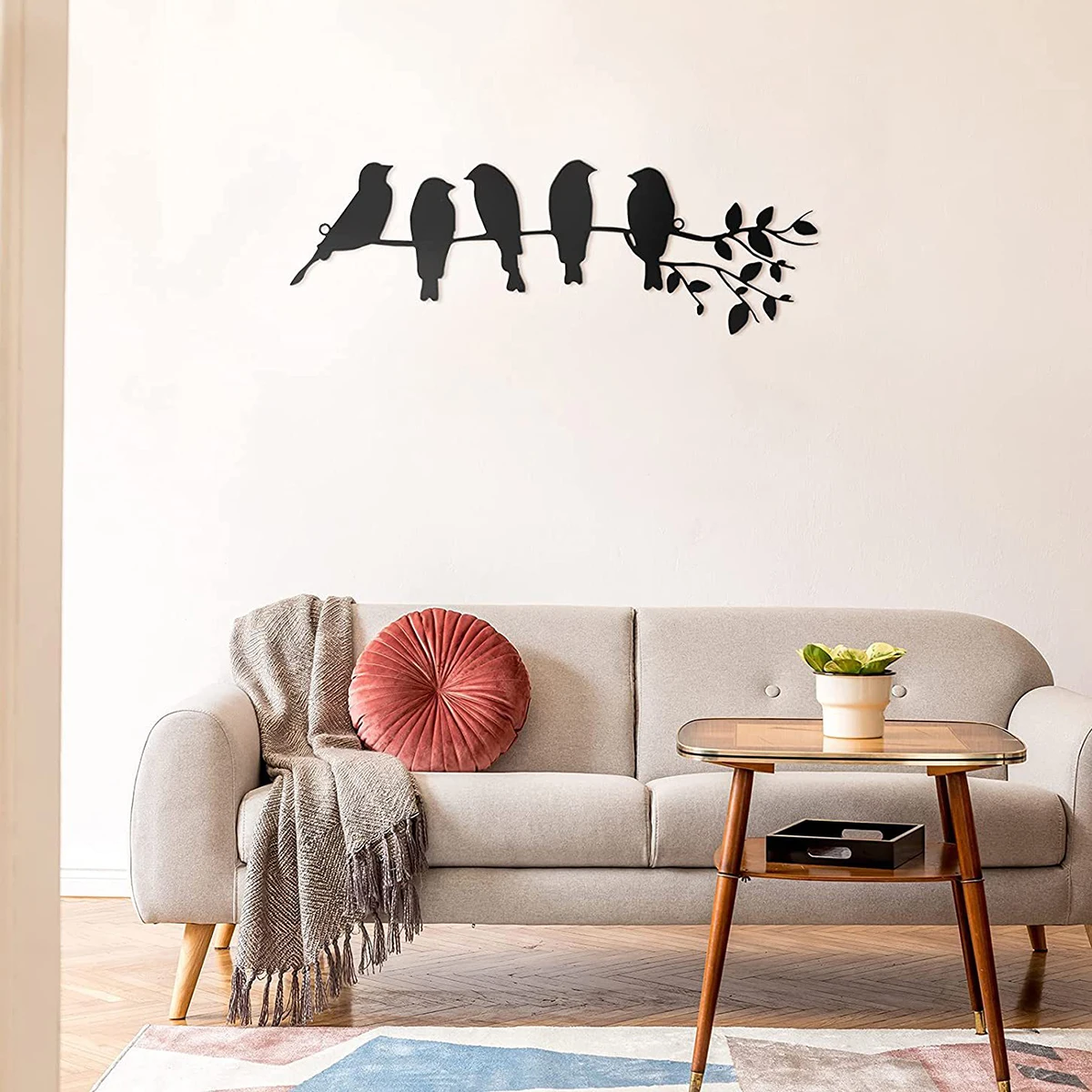 メタルハチドリの壁装飾、メタルバードウォールシルエット、鳥の壁アート装飾、自宅、リビング, image size:1200x1200