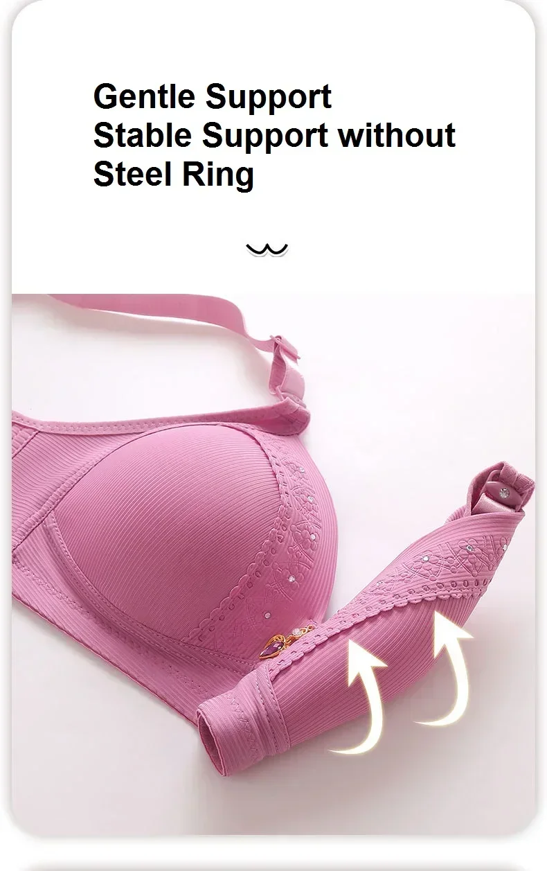 Scc4ae44b6bfa4ab0b0484b2e968355031 Gathered Side Collection Lifting Underwear Breasts Brassiere Large Size Bra Full Cup Underwear Brassiere No Steel Ring Bra