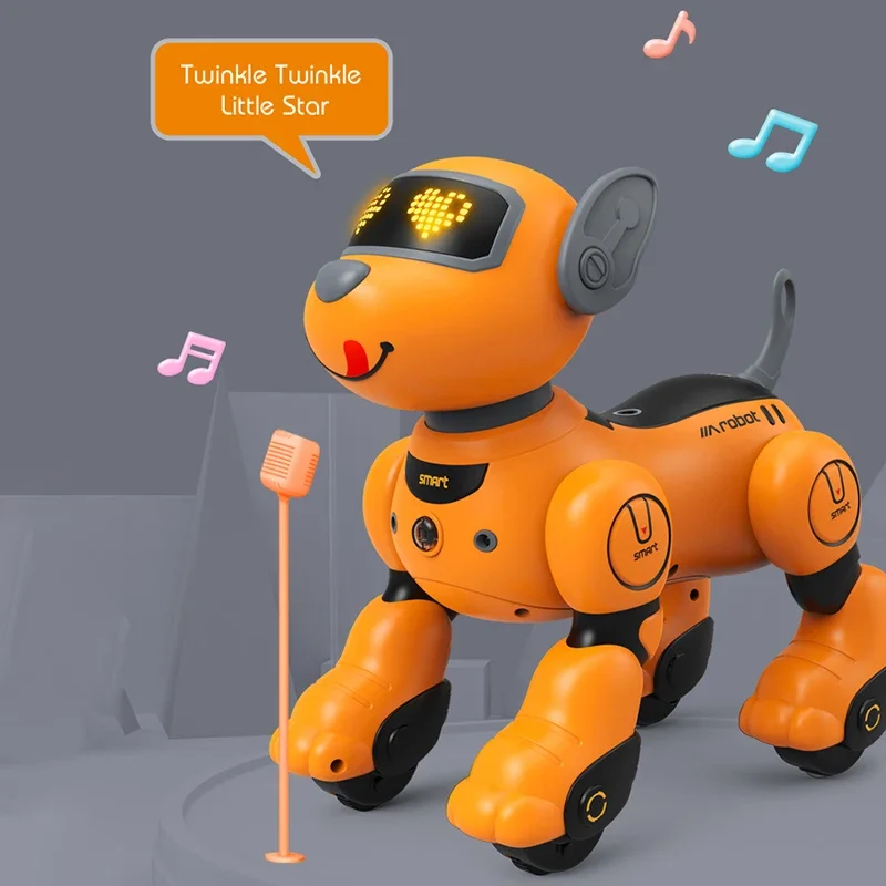 Rc Robot Smart Dog Intelligent Programming Touch Sensing Music Dance Singing Follow Walking Electric Pet Animals for Girl