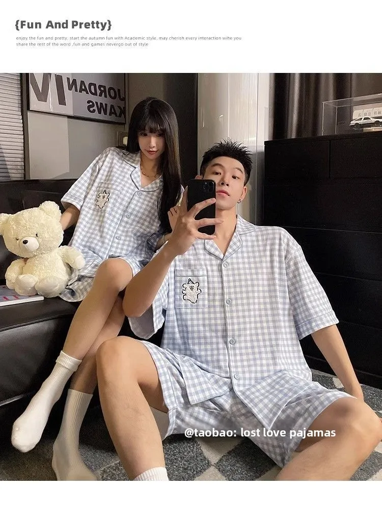 Couples Summer Cotton Sleepwear Set