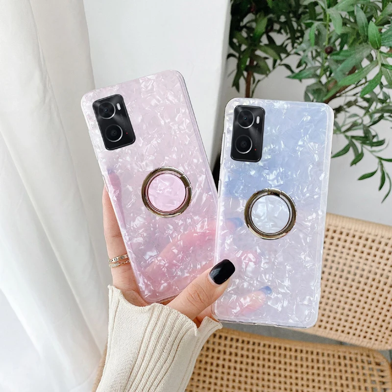 Custodie Per Telefoni Gradual Shell Pattern Tpu Per Realme 9 4G 9 5G Russian 9 5G Mas 9I 4G 9 Pro 5G 9 Pro Plus Ring Holder Cover Coque