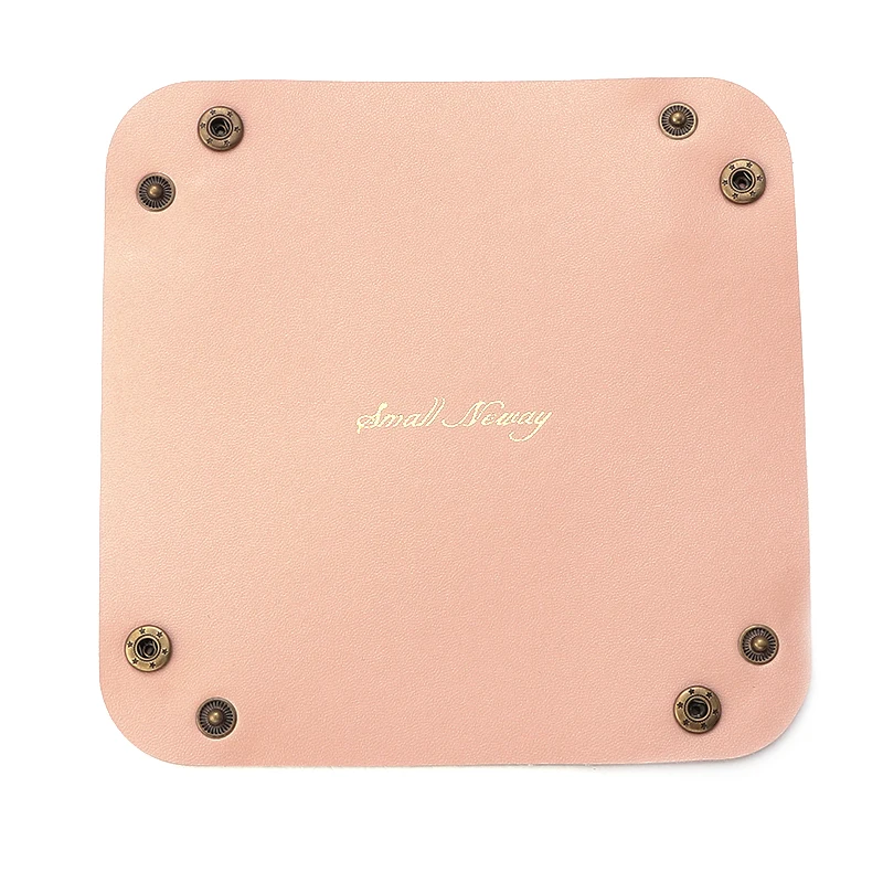 Nordic PU Leather Foldable Storage Tray - Stylish Desktop Organizer for Jewelry, Cosmetics, and Essentials