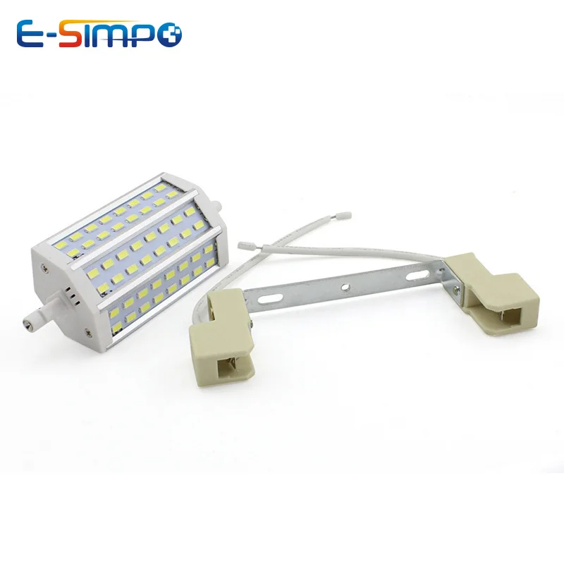 Portalampada R7s In Ceramica 118mm Con Staffa Metallica - 240V 6A Per Lampade Alogene E LED - 3