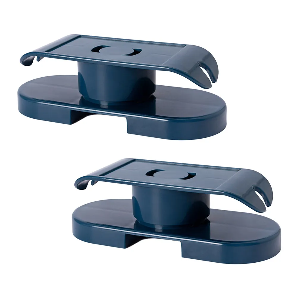 2개입 전원 스트립 고정기 플라스틱 자가 접착 소켓 홀더 벽걸이형 무타공 케이블 정리기 코드 홀더 연장선