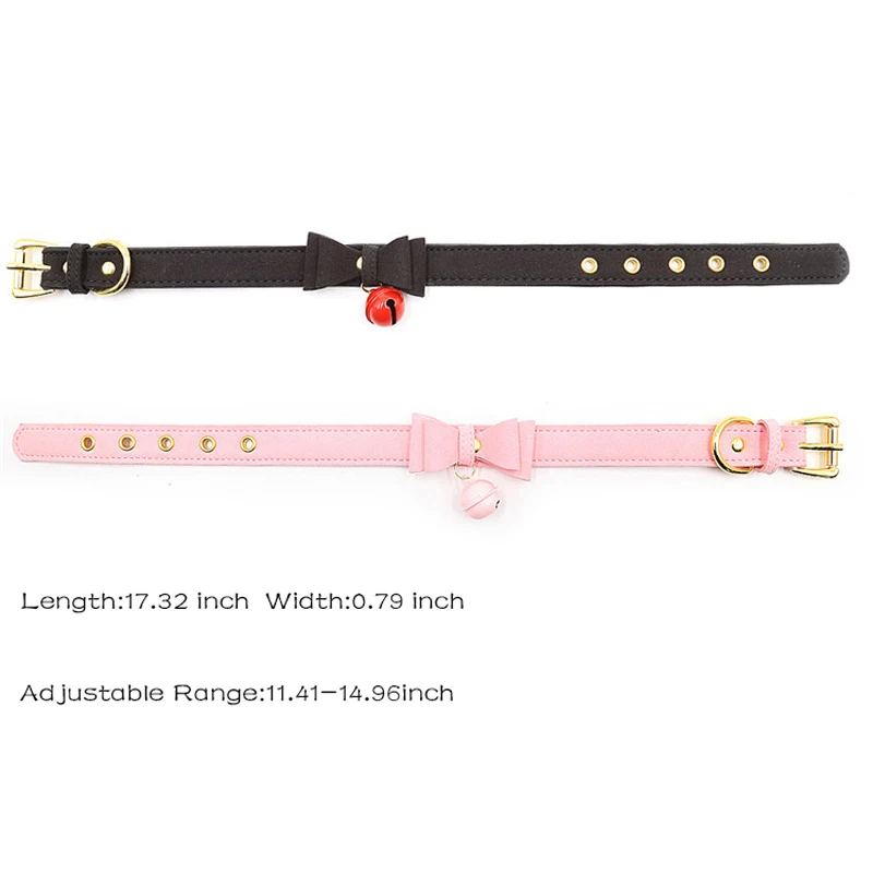 Handmade Rivet Metal PU Leather Collar Bell Choker Slave Costume BDSM Bondage Necklace Neckband Sex Toys