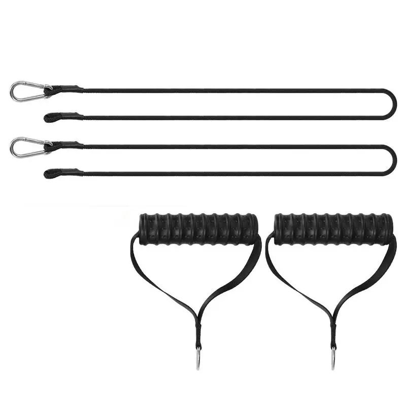 Pull Bar Tricep Extension Strap Rope And Grips