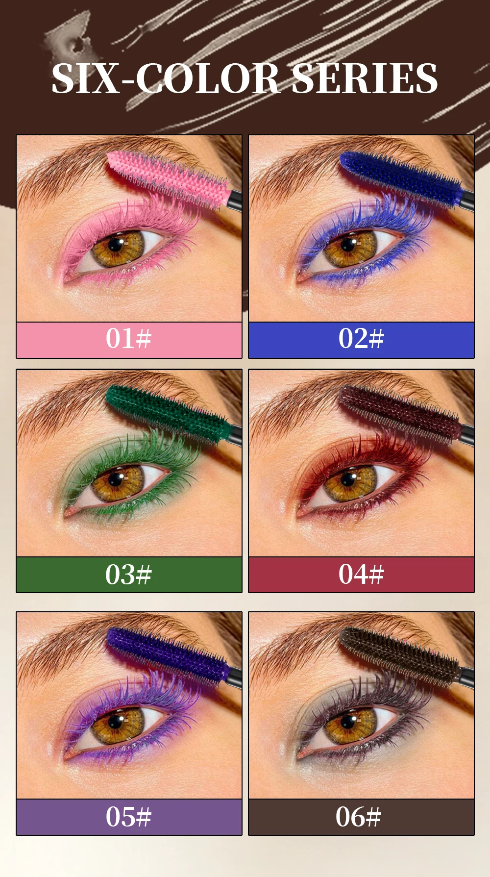 Waterproof Chocolate Brown Mascara For Lengthening And Curling_voghion.com