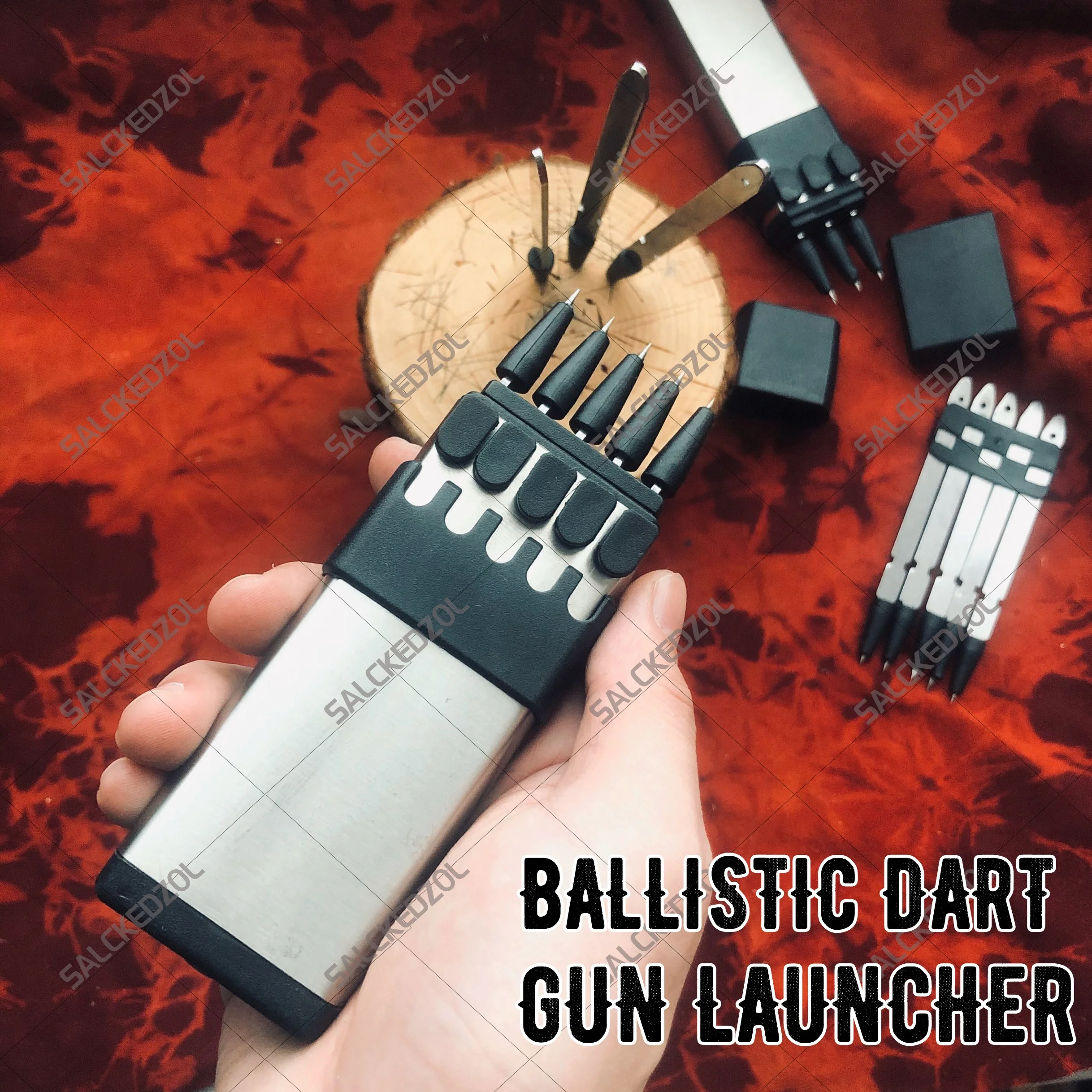 3/5 HOLES Tactical Gear BALLISTIC DART GUN Darts LAUNCHER Huge Power