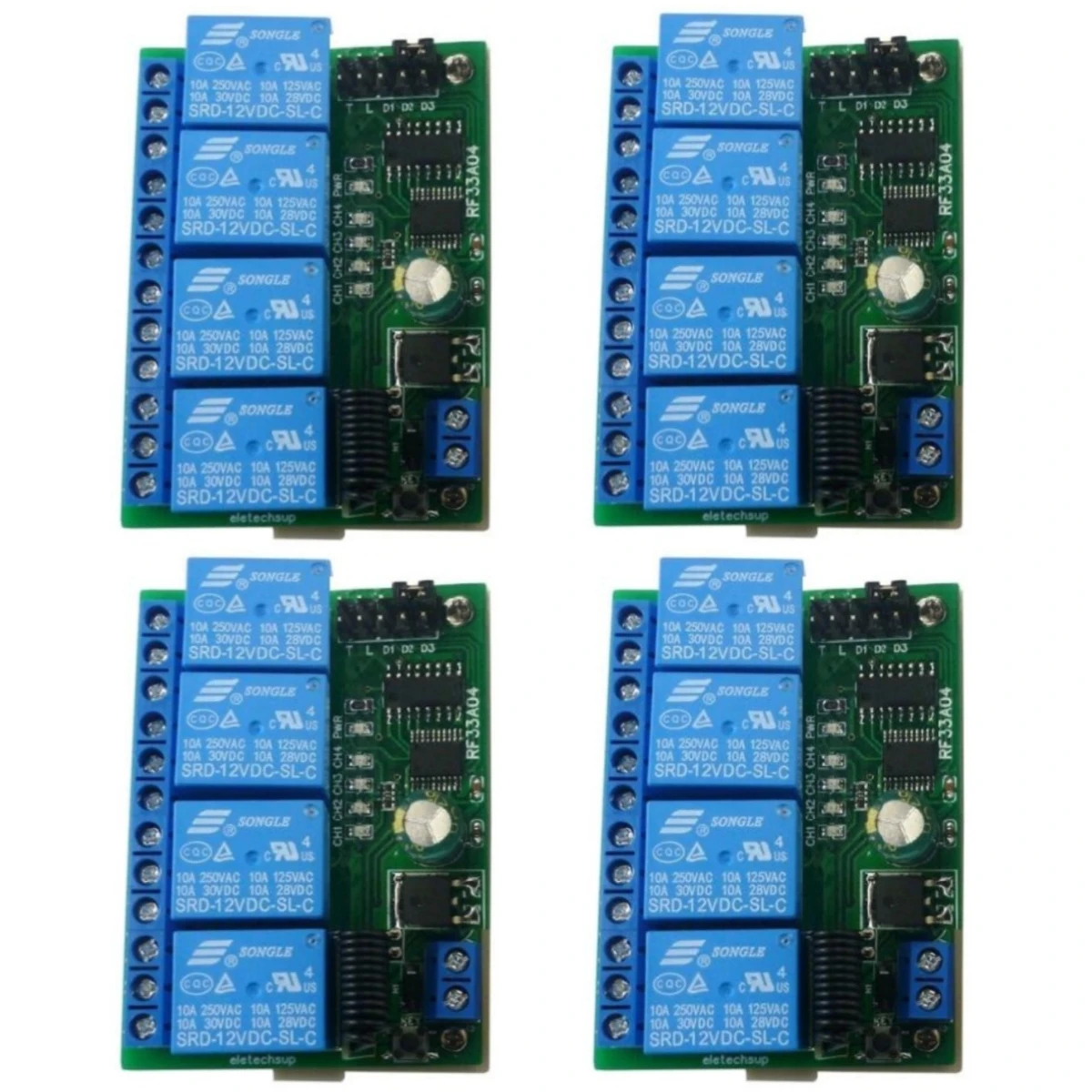

4 шт. RF33A04 RC43A04 4CH вращающийся код Keeloq Controler HCS301 пульт дистанционного управления брелок передатчика платы для двери мотора гаража