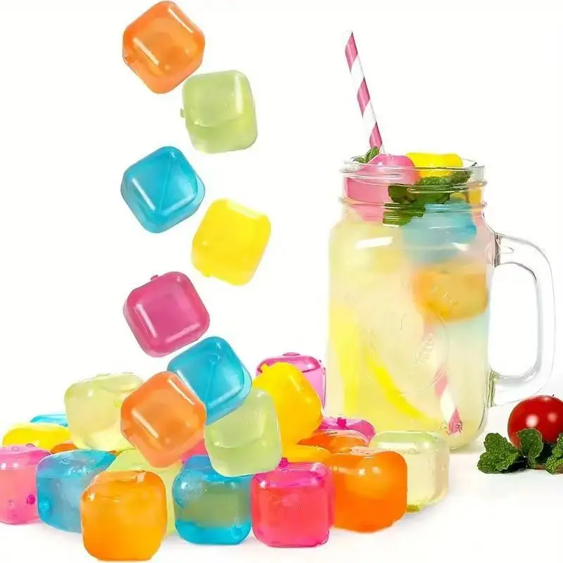 Plastic Ice Cubes 12PCS Freeze Various Shapes Summer Freeze Ice Grains Bar