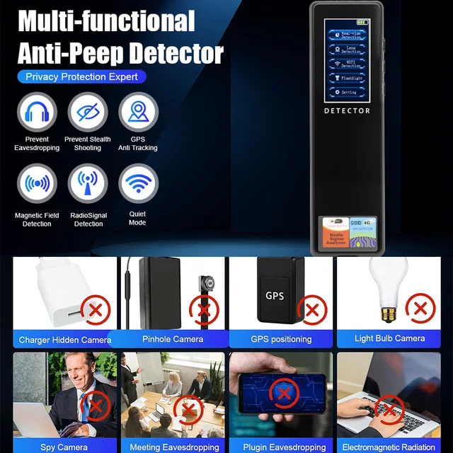 Multi-Function Bluetooth, WiFi & RF Signal Detector Anti-Spy Device 2