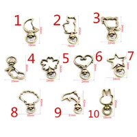 10pcs Cat Heart Snap Hook Trigger Clips Buckles For Keychain Lobster Clasp Hooks Key Ring Jewelry Supplies 3