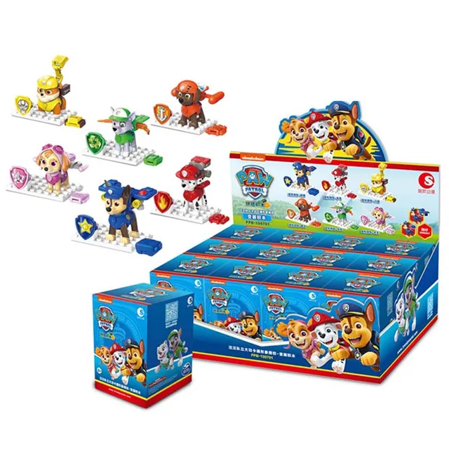 6PCS Original Paw Patrol Building Blocks Toys Deformation Backpack Puzzle Assembling for Kids Gift 1
