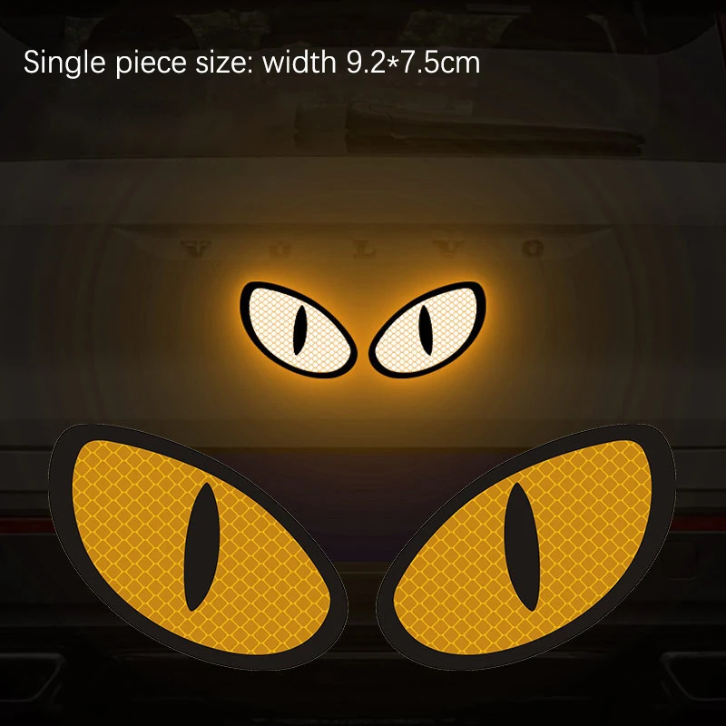 thumbnail image 1 of Pegatinas reflectantes para parachoques de tanque de combustible y carrocería de automóvil con diseño de ojos y diseño de monstruo, 1 of 5