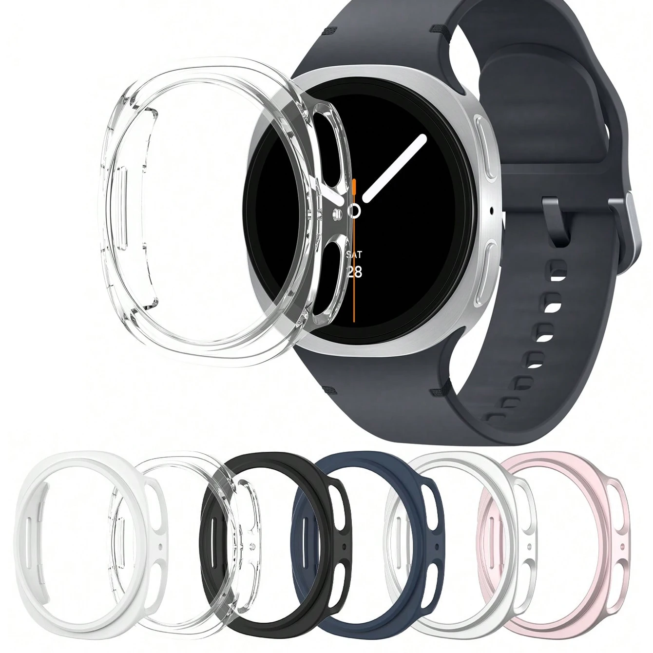 Matte Protective Hard Shell Case for Samsung Galaxy Watch 8 - Hollow Out Design Accessories