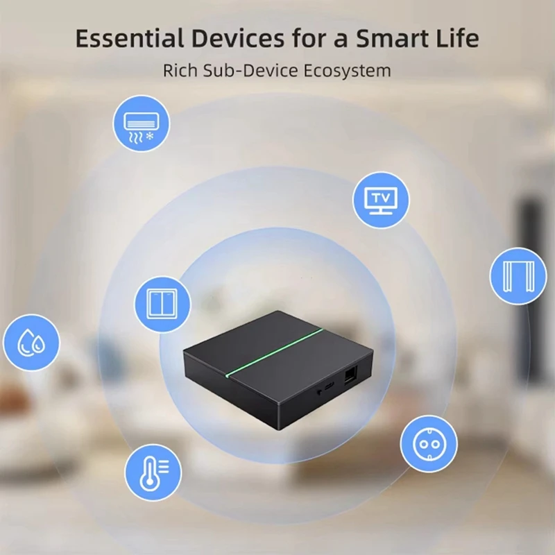 A74E-Tuya Smart Matter Gateway Smart Home Hub Work With Google Home Alexa Support App Remote Control Wired Matter Gateway