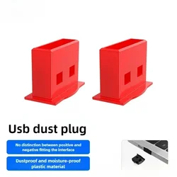 10 - Pack USB Dust Plugs - Universal Protective Covers (Red - 10pcs)