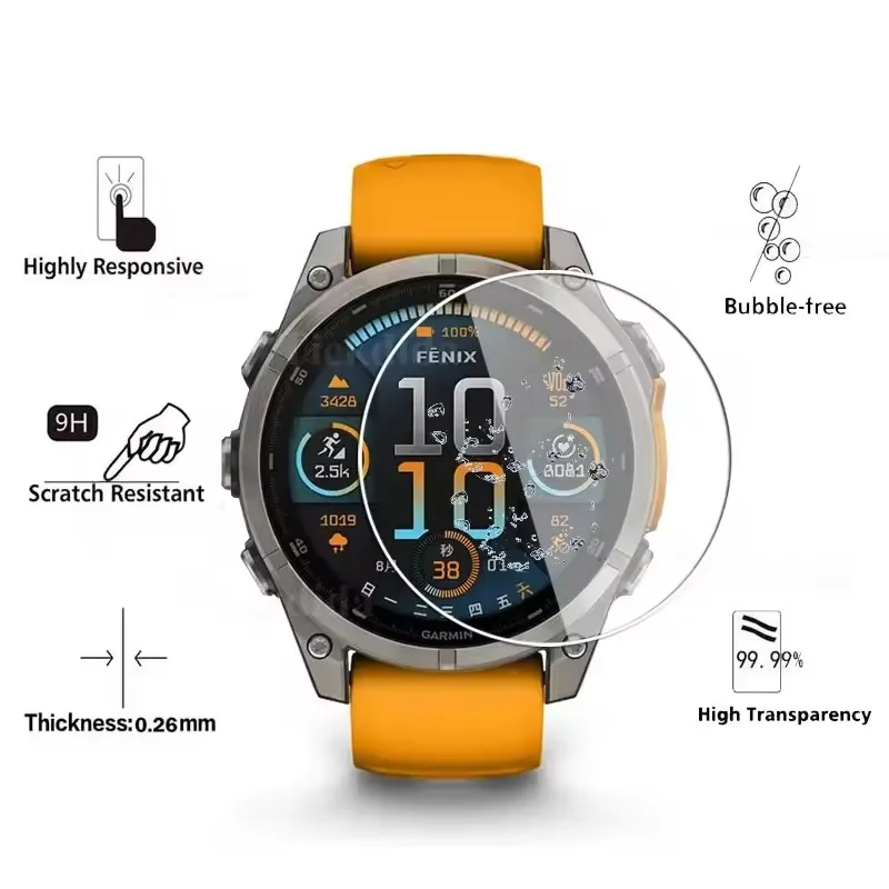 Smart Watch Screen Protector Set - Premium Tempered Glass Protective Film (3-Pack)