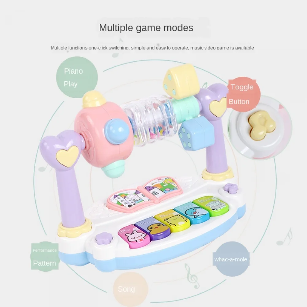 Baby Musical Instrument Early Education Toys Music Hand Bell Piano Drum Montessori Toddler Infant Toy Gifts 0-12 Months 2