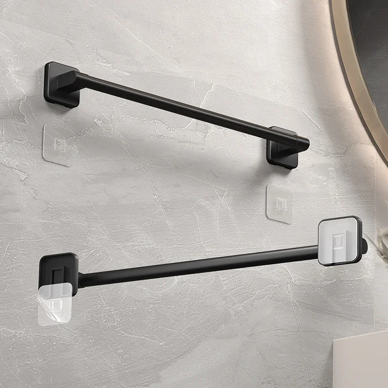 Self-Adhesive White Towel Holder Image 2