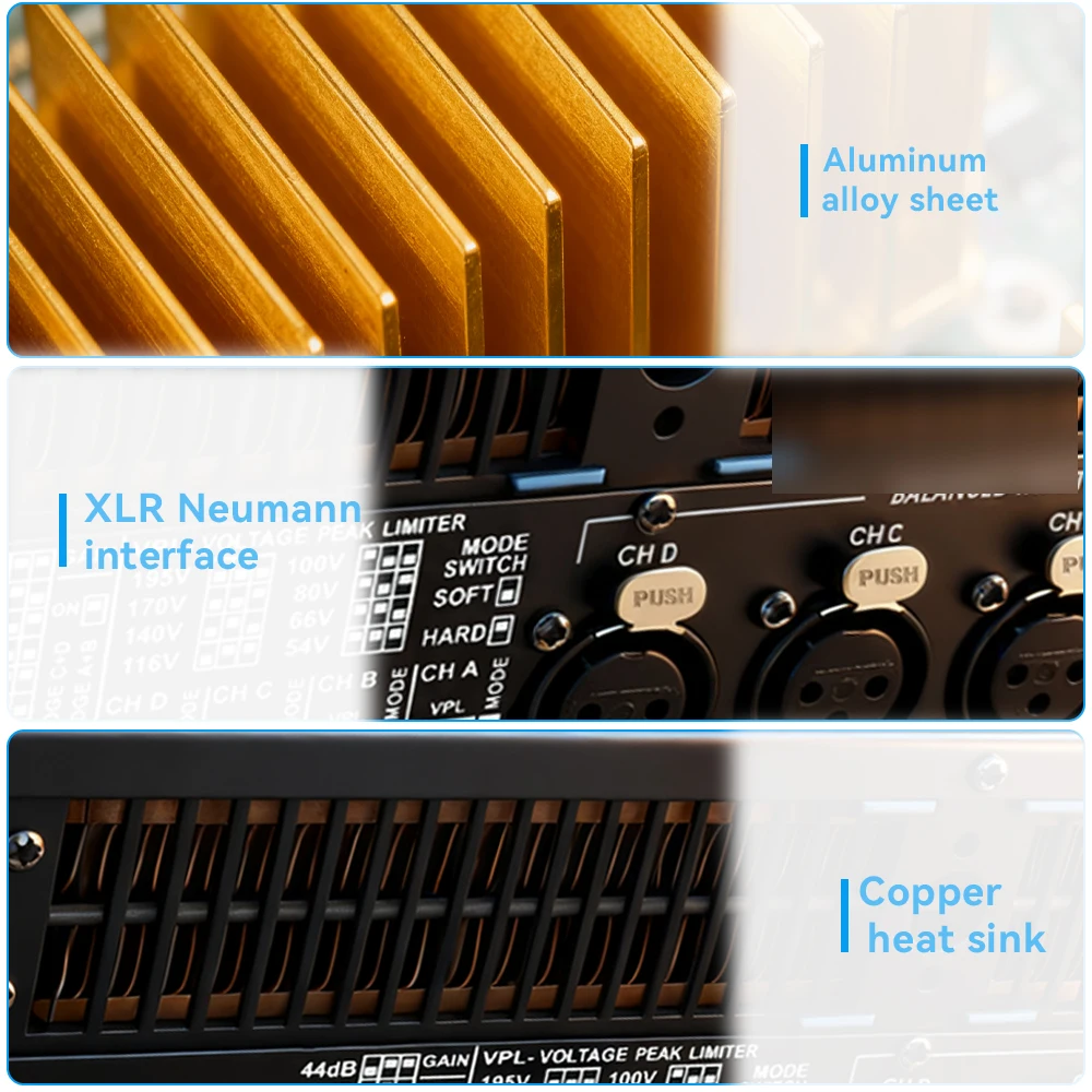 폴킷슨 FP20000Q 오디오 파워 앰프 4채널 4x1350W 10000와트 라이브 쇼 전문 디스코 DJ 오디오 스피커 서브우퍼