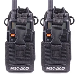 Abbree MSC 20D Nylon étui de transport pour talkie walkie BaoFeng UV 5R UV 5RA UV 5RB UV 5RC/5RE UV B6 BF 888S TYT Mototrola Radio 2 pièces 