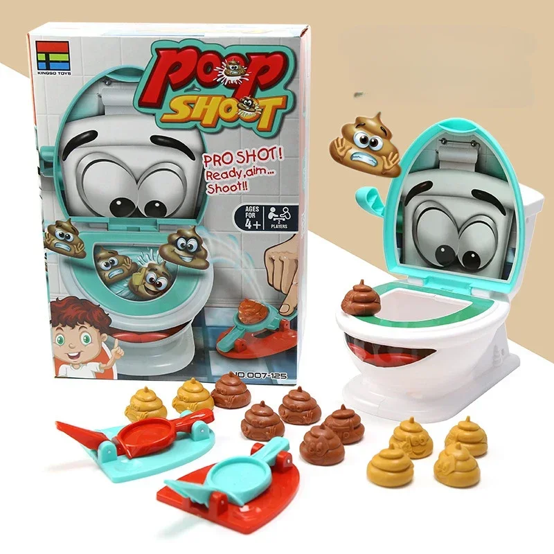 Fun Poop Shooter Toys Two People Desktop PK Games Interactive Pranks