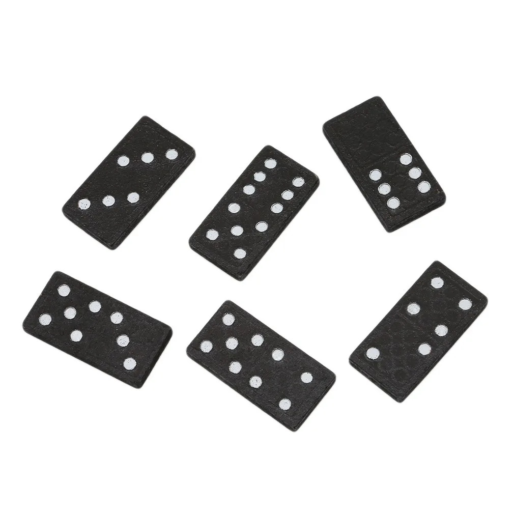 28 Pcs Black Dominoes Wooden Box With Black Dominoes Wooden Board Game Teaching Aids Party Game Children's Day Gift 2