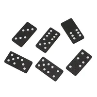 28 Pcs Black Dominoes Wooden Box With Black Dominoes Wooden Board Game Teaching Aids Party Game Children's Day Gift 2