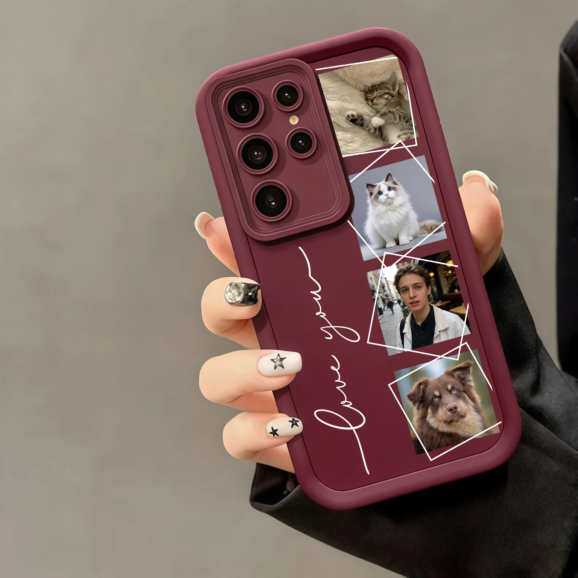 Custom Photo Family Friends Couple Pictures Soft TPU Phone Case