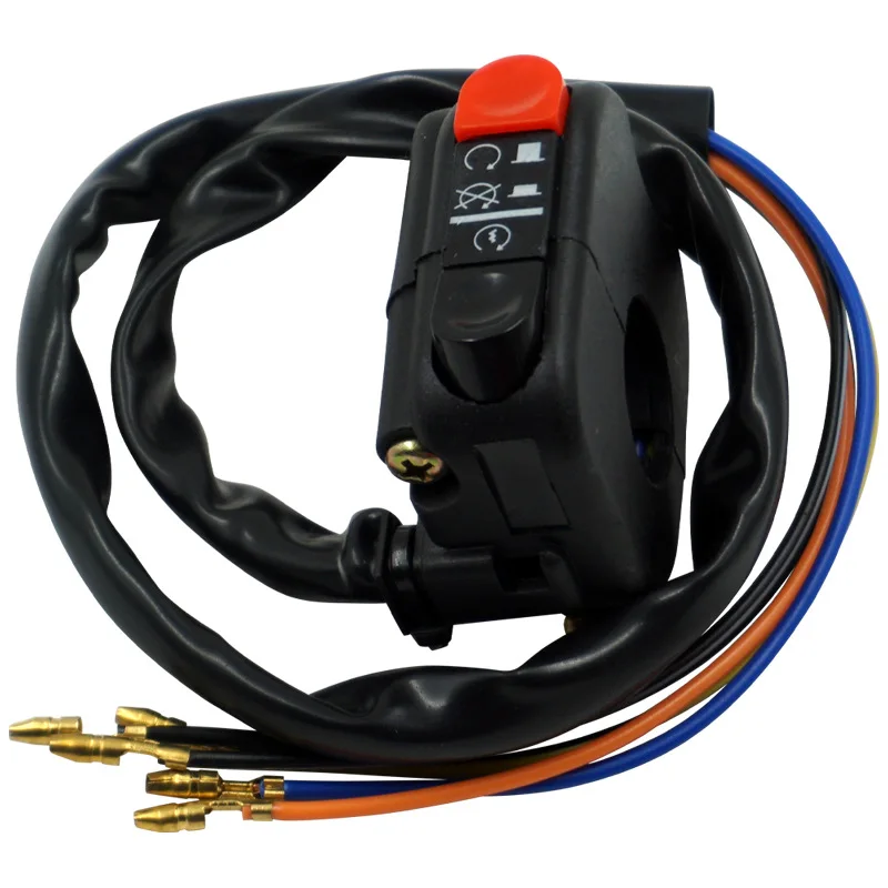 Motorcycle Handlebar Switch Motorcycle Handlebar Switch Vintage Flame-Out Switch Starter LED Headlight Double Flash Universal ATV Tuning Accessories