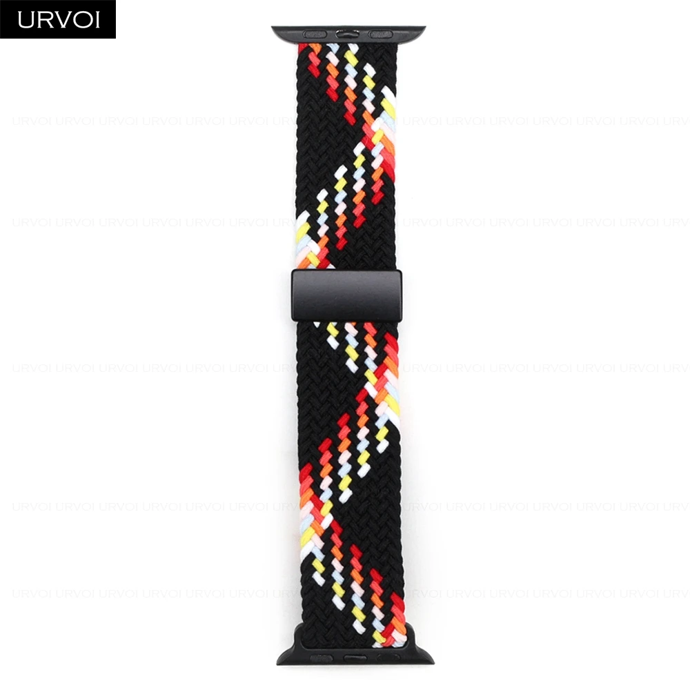 Braided Elastic Nylon Wristband with Magnetic Fold Buckle