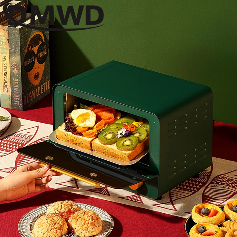 MDWD Mini Multifunctional Bake Oven 12L Household Cookies Cake Chicken Pizza Crepe Baking Machine