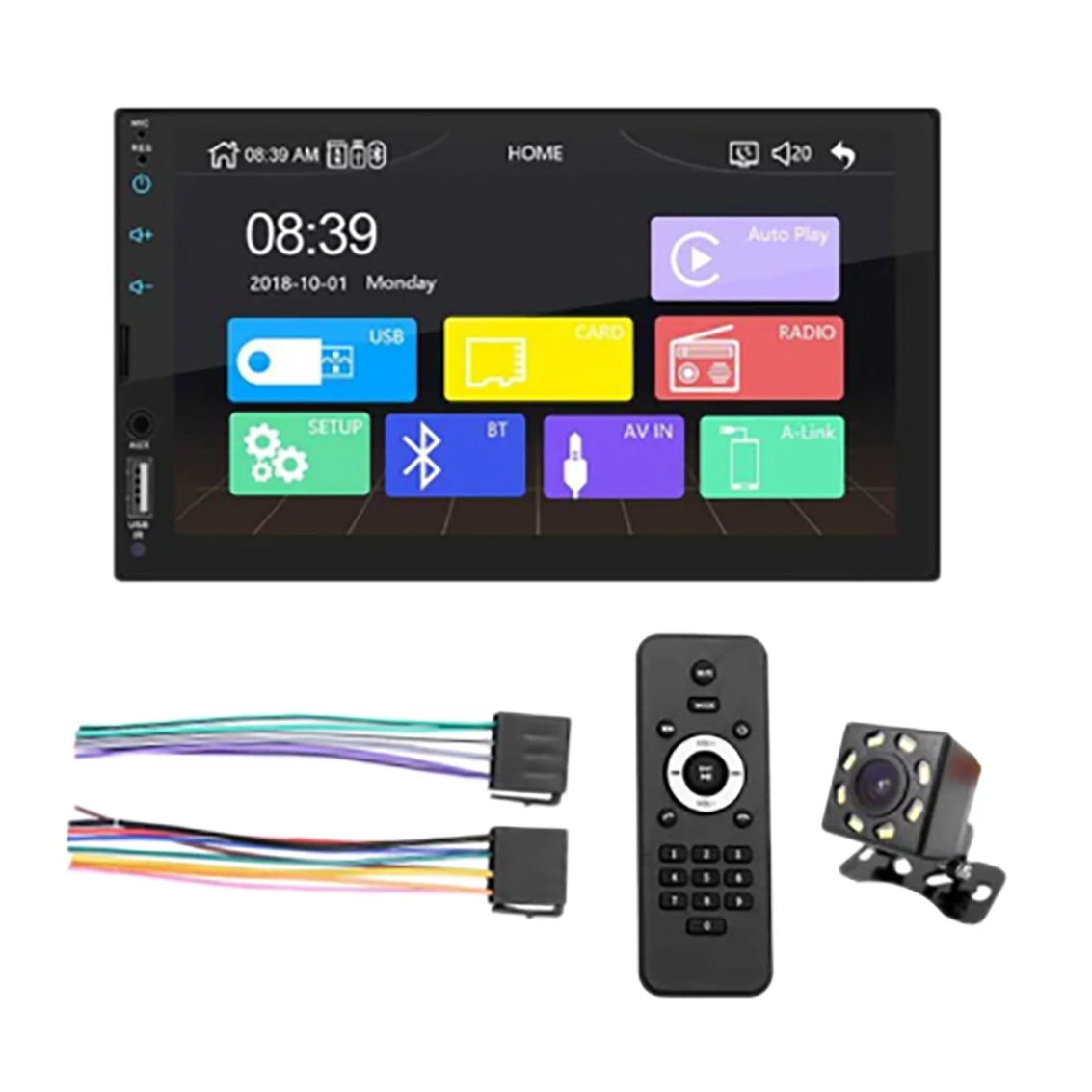 

Автомагнитола 2 Din для Carplay, Bluetooth, Android, автомобильная стерео, 7-дюймовый сенсорный экран, MP5-плеер, USB, ISO, аудиосистема X2