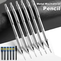 0.3 0.5 0.7 0.9 1.3 2.0mm Metal Mechanical Pencil Set For School Art Sketch Writing Stainless Steel Automatic Pencils Supplies 1