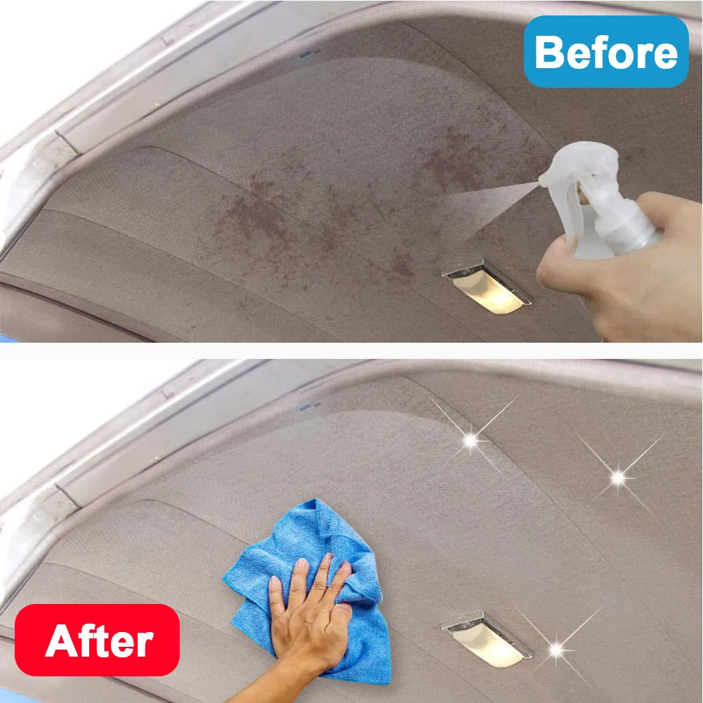 Car Interior Cleaning Agent Ceiling Cleaner Car Cleaning Tools Leather Flannel Woven Fabric Roof Dash Water-free Agent car cleaning agent
