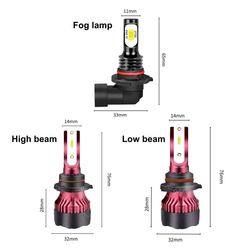 SPLEVISI 9005 High Beam 9006 Low Beam H10 Fog Lamp For Ford Explorer 2002 2003 2004 2005 Car LED Light  Bulbs