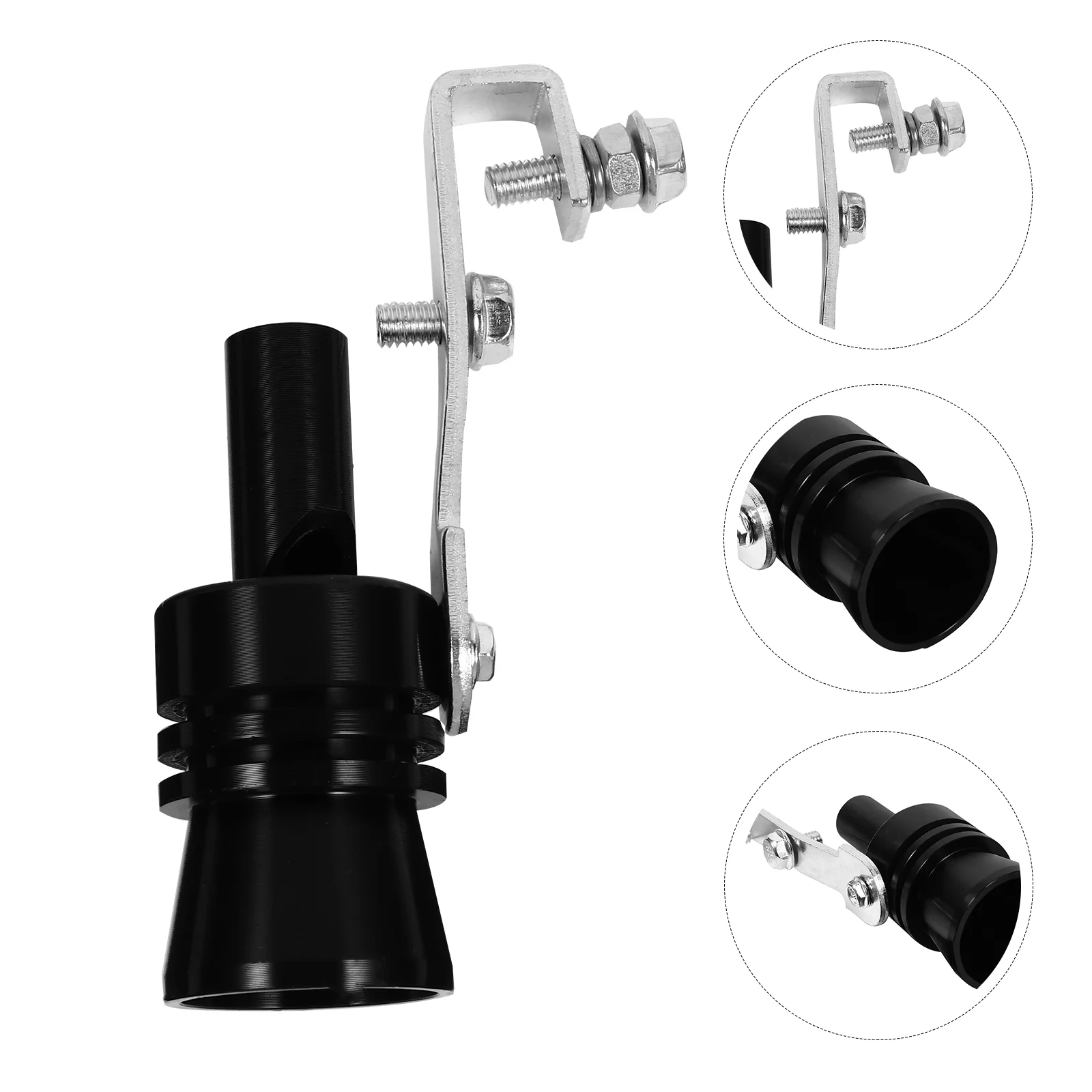 

Auto Exhaust Pipe Sounder Car Whistle Sounder Tail Pipe Simulator (Black)