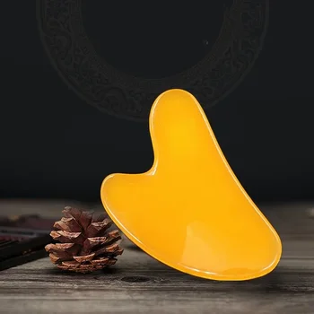 1pc Guasha Beautiful Massage Beeswax Scraping Massage Scraper Face Massager Acupuncture Gua Sha Eye Face Board SPA Massage Tool 1