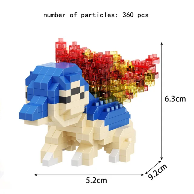 TAKARA TOMY 41 styles Pokemon Pikachu Building Blocks 3D DIY Educational Model Ornament Mewtwo Micro Small Assembled Block Brick 7070