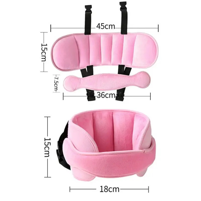 Head protection pillow child safety car seat head fixing belt baby aid sleep protector travel kids neck holder positioners